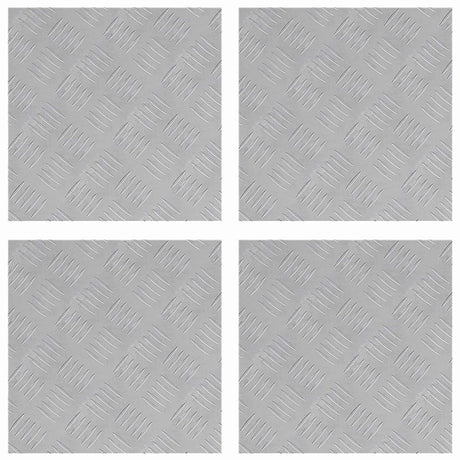 Vidaxl trap tread vierkant 4 pcs zilver 40 x 40 cm aluminium