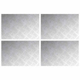 Vidaxl trap tread rechthoekig 4 pcs zilver 60 x 40 cm aluminium