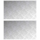 Vidaxl trap tread rechthoekig 2 pcs zilver 70 x 40 cm aluminium