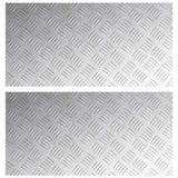 Vidaxl trap tread rechthoekig 2 pcs zilver 80 x 40 cm aluminium
