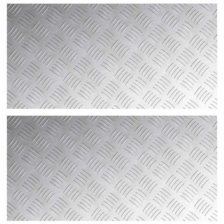 Vidaxl trap tread rechthoekig 2 pcs zilver 80 x 40 cm aluminium