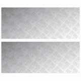 Vidaxl trap tread rechthoekig 2 pcs zilver 100 x 40 cm aluminium