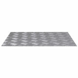 Vidaxl trap tread rechthoekig 2 pcs zilver 60 x 50 cm aluminium