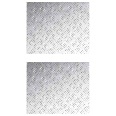 Vidaxl trapmatten 2 st 60 x 50 cm zilver aluminium rechthoekig