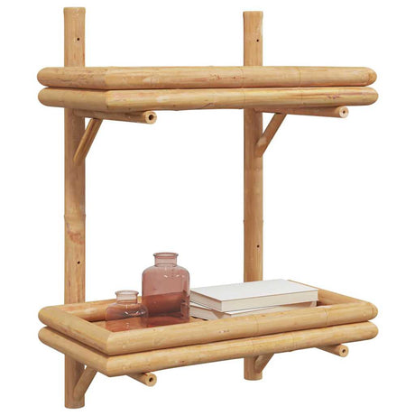 Vidaxl wandplank muurmontage bruin 39 x 26 x 60 cm bamboe