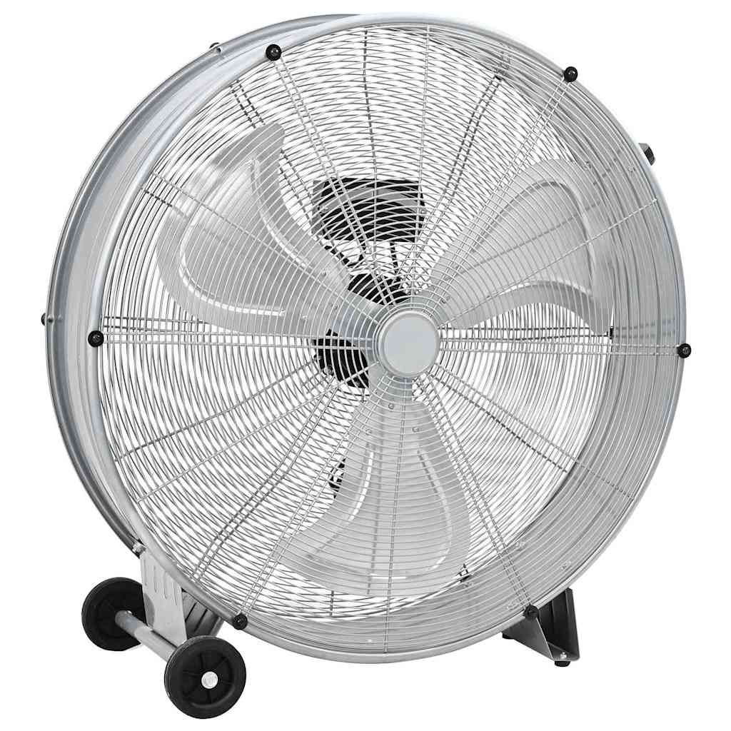 Vidaxl trommelventilator met wiel zilver 79 x 37 x 82 cm aluminium
