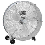 Vidaxl trommelventilator met wiel zilver 79 x 37 x 82 cm aluminium