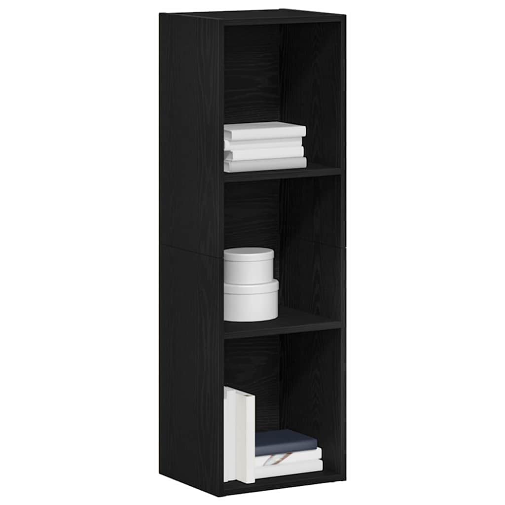 Vidaxl boekenkast zwart eiken 36x30x114 cm bewerkt hout