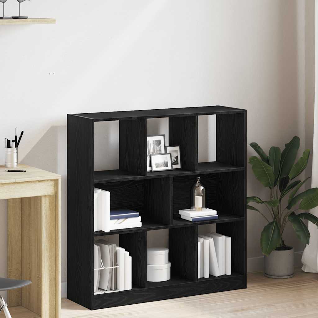 Vidaxl boekenkast 97,5x29,5x100 cm spaanplaat zwart eikenkleurig