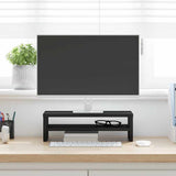 Vidaxl monitorstandaard zwart eiken 42x24x13 cm bewerkt hout
