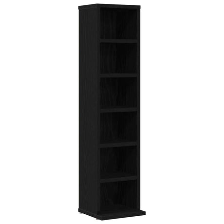 Vidaxl cd-kast 21x20x88 cm spaanplaat zwart eikenkleurig