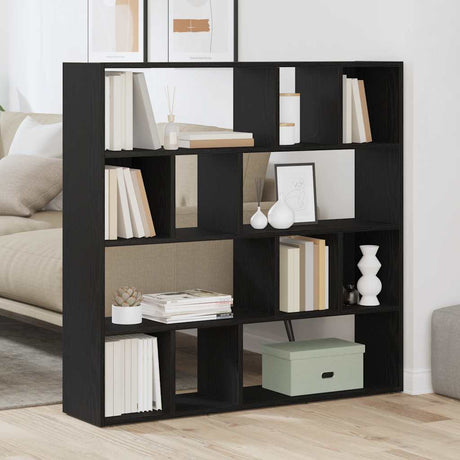 Vidaxl boekenkast kamerverdeler zwart eiken 105x24x102 cm