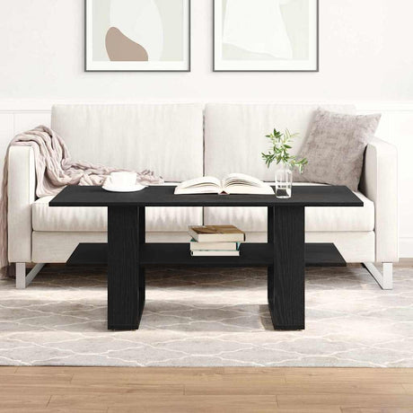 Vidaxl salontafel zwart eiken 102 x 55 x 42 cm bewerkt hout