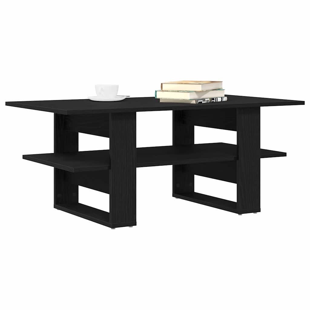 Vidaxl salontafel zwart eiken 102 x 55 x 42 cm bewerkt hout