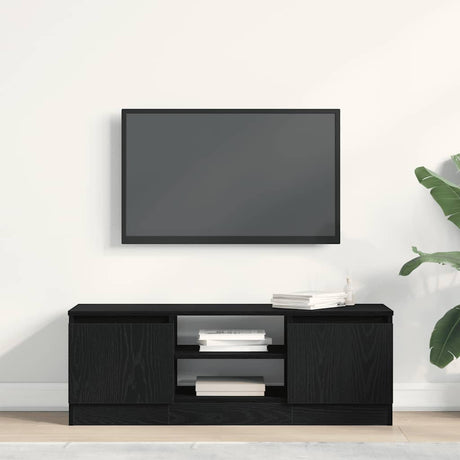 Vidaxl tv-meubel 102x30x36 cm spaanplaat zwart eikenkleurig