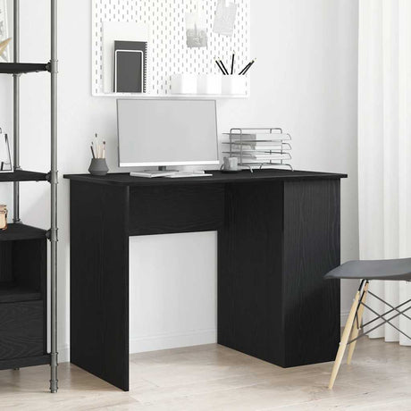 Vidaxl bureau zwart eiken 100x55x75 cm bewerkt hout