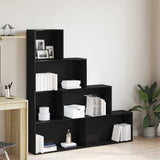 Vidaxl boekenkast 6-laags 155 x 24 x 160 cm bewerkt hout zwart eiken