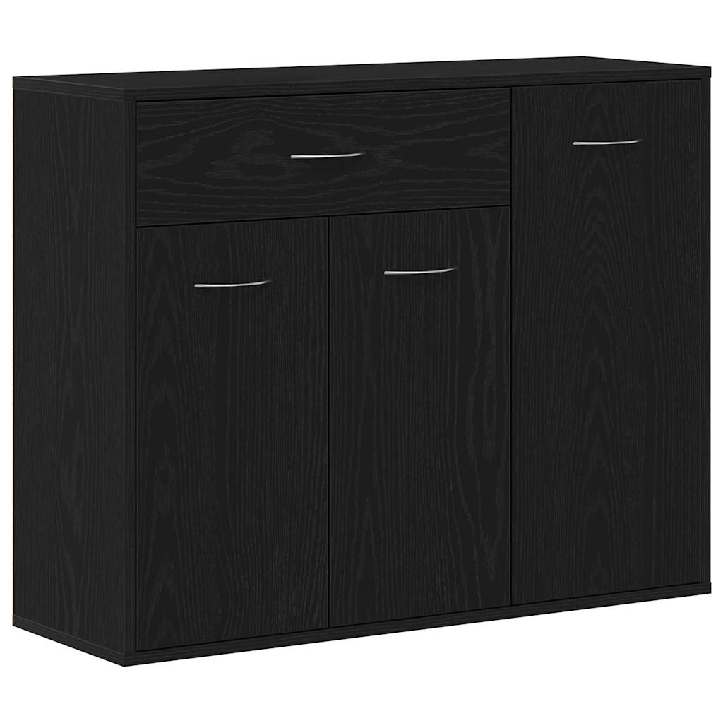 Vidaxl dressoir zwart eiken 88x30x70 cm engineered wood