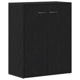 Vidaxl dressoir zwart eiken 60x30x75 cm engineered wood
