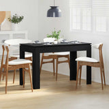Vidaxl eettafel zwart eiken 120x60x76 cm bewerkt hout