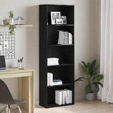 Vidaxl boekenkast 60x30x189 cm spaanplaat zwart eikenkleurig