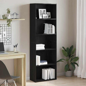 Vidaxl boekenkast 60x30x189 cm spaanplaat zwart eikenkleurig