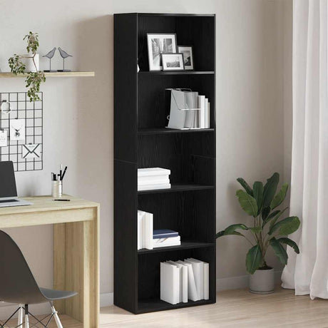 Vidaxl boekenkast 60x30x189 cm spaanplaat zwart eikenkleurig