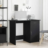 Vidaxl bureau zwart eiken bewerkt hout 100 x 50 x 76 cm