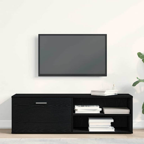 Vidaxl tv-meubel zwart eiken 120x34x37 cm bewerkt hout
