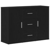 Vidaxl dressoir 91x29,5x65 cm spaanplaat zwart eikenkleurig
