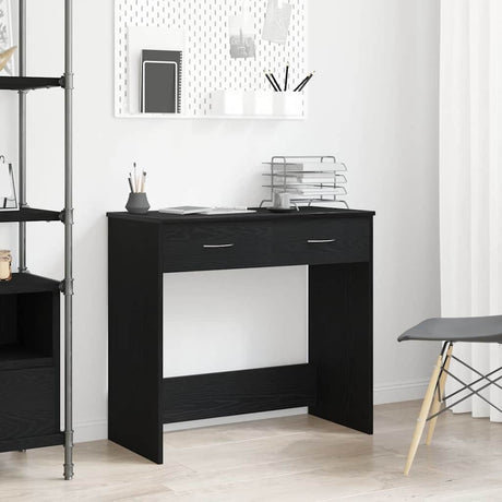 Vidaxl bureau zwart eiken bewerkt hout 80 x 40 x 75 cm