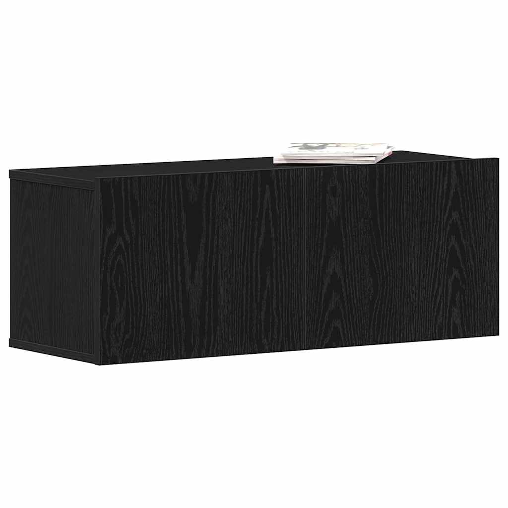 Vidaxl tv-kast 80 x 30 x 30 cm zwart eiken bewerkt hout