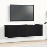 Vidaxl tv-kast 100 x 30 x 30 cm zwart eiken bewerkt hout