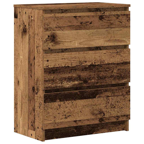 Vidaxl dressoir 60x35x76 cm bewerkt hout oud houtkleurig