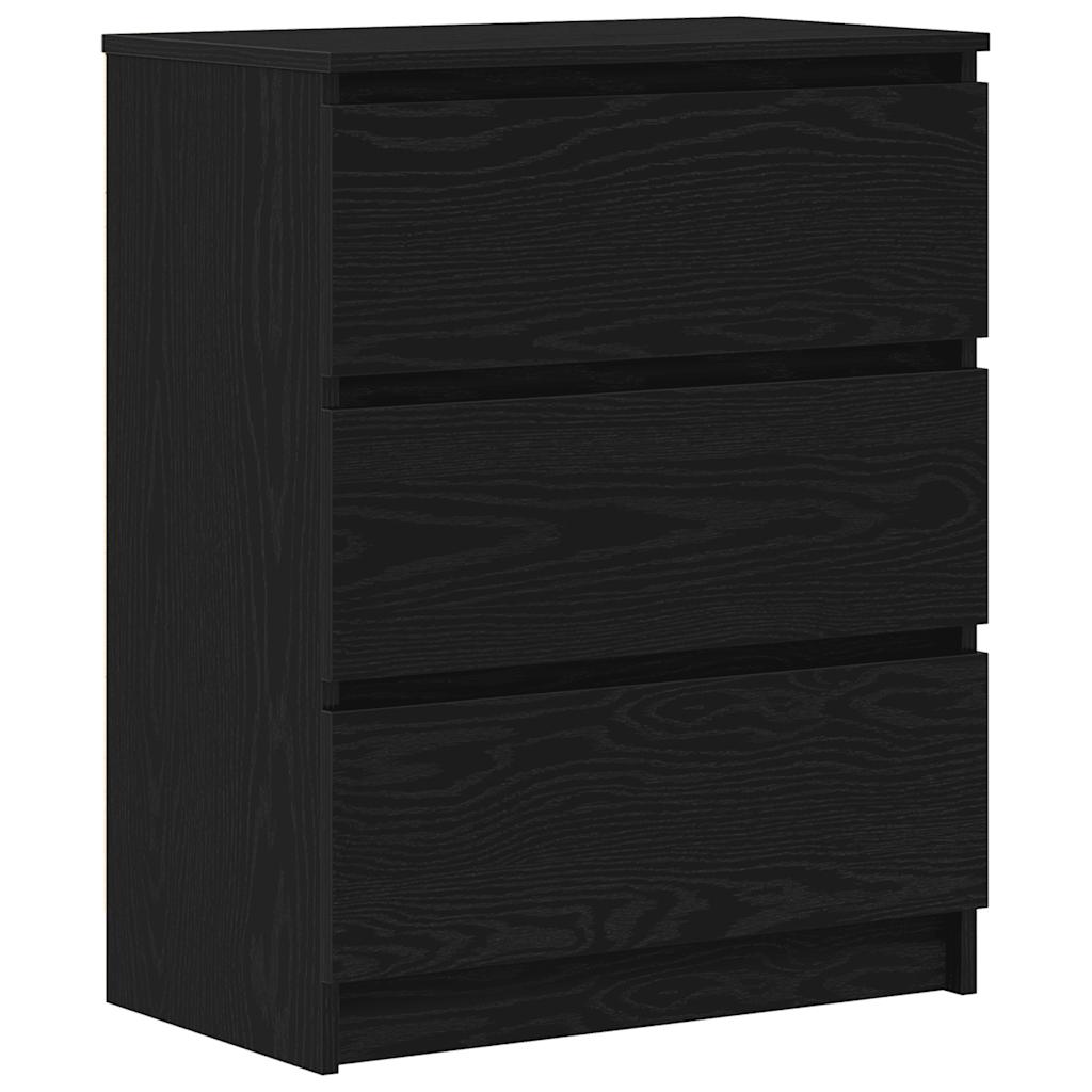 Vidaxl dressoir 60x35x76 cm bewerkt hout zwart eikenkleurig