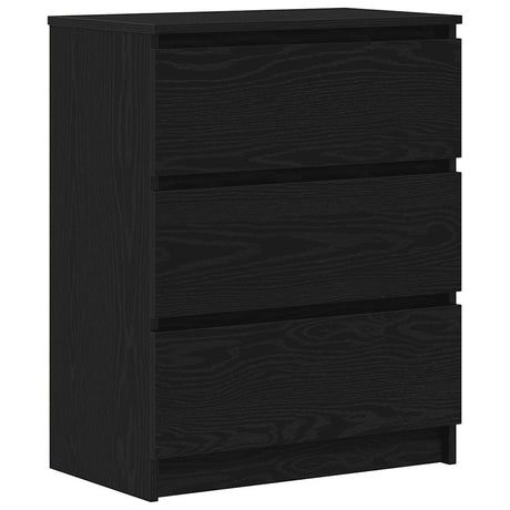 Vidaxl dressoir 60x35x76 cm bewerkt hout zwart eikenkleurig