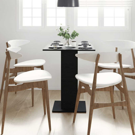 Vidaxl bistrotafel zwart eiken 60x60x75 cm bewerkt hout