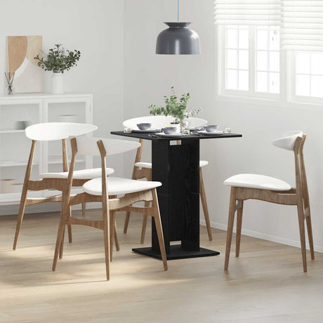 Vidaxl bistrotafel zwart eiken 60x60x75 cm bewerkt hout