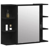 Vidaxl | spiegelkast | zwart eiken 80 x 20,5 x 64 cm bewerkt hout