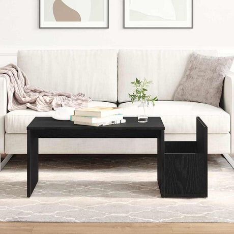 Vidaxl salontafel zwart eiken 90 x 45 x 35 cm bewerkt hout
