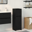 Vidaxl badkamer kast zwart eiken 30 x 30 x 95 cm bewerkt hout