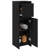 Vidaxl badkamer kast zwart eiken 30 x 30 x 95 cm bewerkt hout