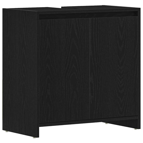 Vidaxl badkamerkast 60x33x60 cm spaanplaat zwart eikenkleurig