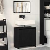 Vidaxl badkamer kast zwart eiken 60 x 33 x 60 cm bewerkt hout