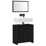 Vidaxl badkamer kast zwart eiken 60 x 33 x 60 cm bewerkt hout