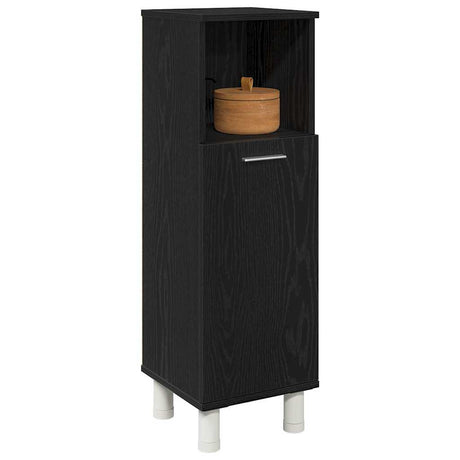Vidaxl badkamer kast zwart eiken 30 x 30 x 95 cm bewerkt hout