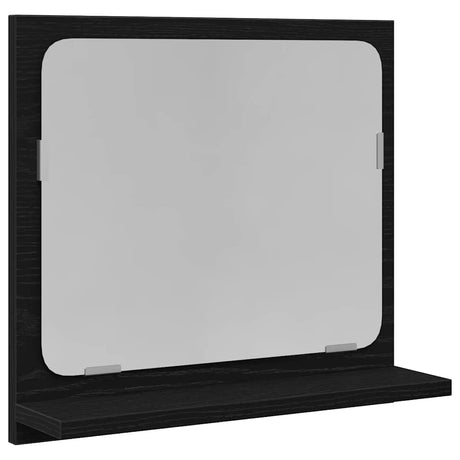Vidaxl badkamerspiegel zwart eiken 40x10,5x37 cm bewerkt hout