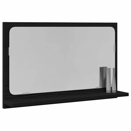 Vidaxl spiegelplank zwart eiken 60 x 10,5 x 37 cm bewerkt hout