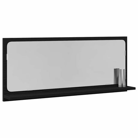 Vidaxl spiegelplank zwart eiken 90 x 10,5 x 37 cm bewerkt hout