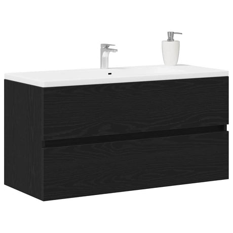 Vidaxl badkamerkast zwart eiken 90 x 38,5 x 45 cm bewerkt hout